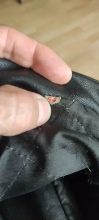 Cazadora cuero rockera negra XL