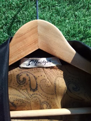 Bata de seda antigua Inglaterra,