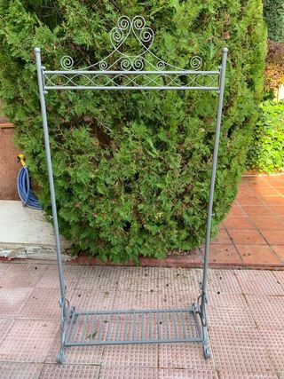 Perchero de metal gris shabby chic