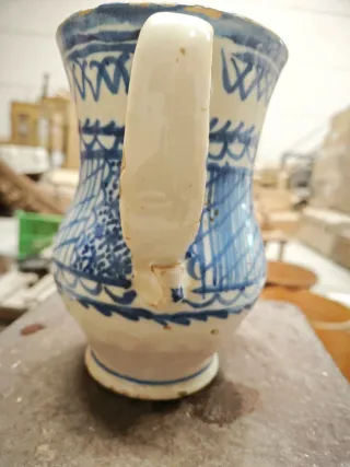 ✅Jarra cerámica antigua Manises firmada.⭐⭐⭐⭐⭐