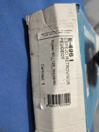 Juego espejos Retrovisor Peugeot Elyseo 50/125 Izq