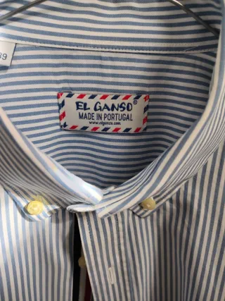 Camisa El Ganso Rayas Azul y Blanco