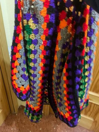 Chaqueta crochet multicolor talla única