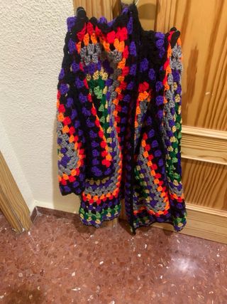 Chaqueta crochet multicolor talla única