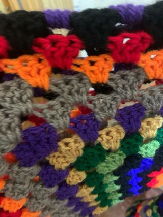 Chaqueta crochet multicolor talla única