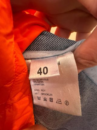 Gabardina vaquera True NYC azul. Talla 40 italiana