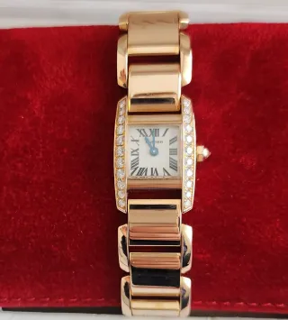 Cartier Tank Oro Rosa Diamantes WE70058H