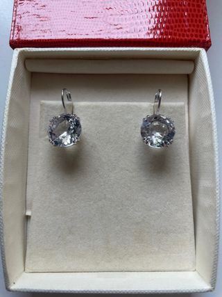 Pendientes Swarovski Plata y Blanco