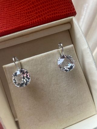 Pendientes Swarovski Plata y Blanco