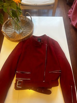 Cazadora efecto ante roja