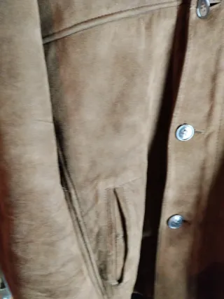 Chaquetón de piel marrón