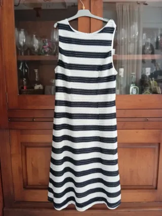 Vestido punto rayas marineras