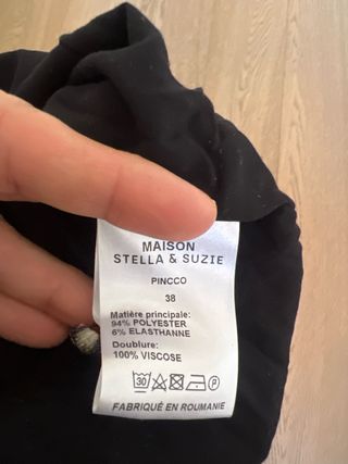 Vestido Stella et Suzie floral negro y rosa