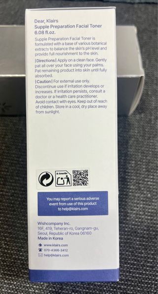 Klairs Tónico Supple Preparation sin perfume vegan