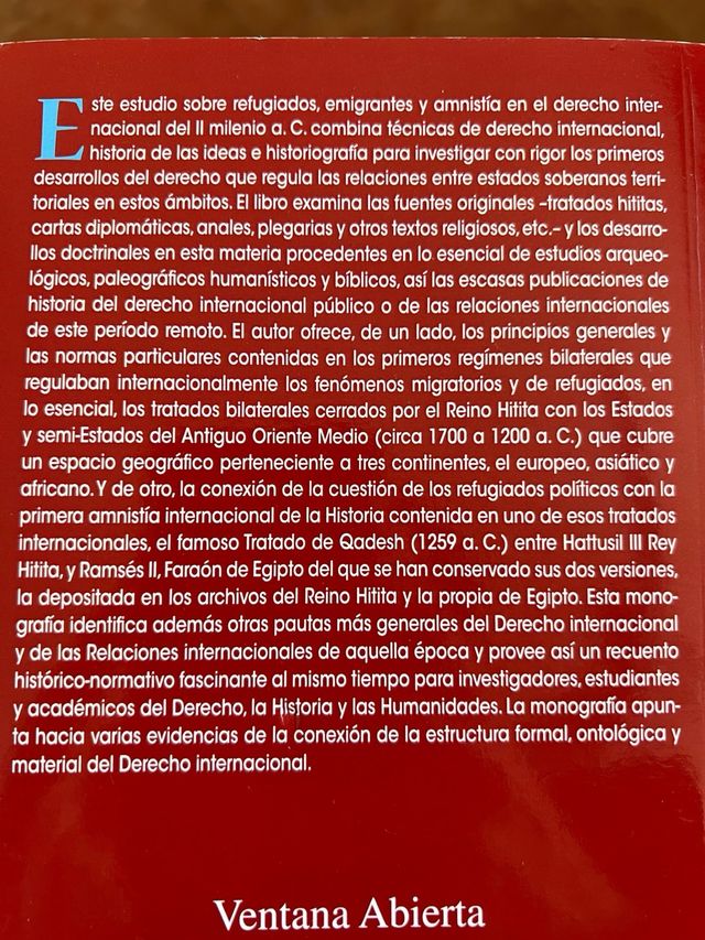 Migraciones, refugiados y amnistía en el derech...