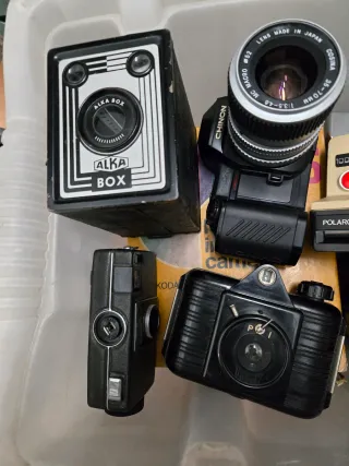 Set di Fotocamere Antiche Alka, Cosina, Polaroid