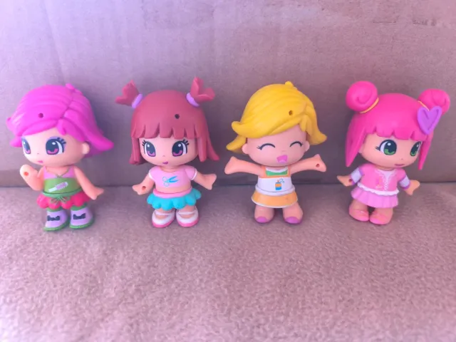 Lote 4 Muñecas Pinypon Peluqueras + Accesorios