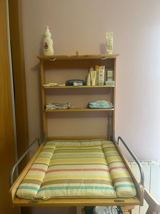 Cambiador de pañales pared para bebé hasta 15kg