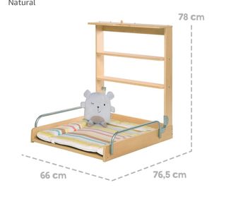 Cambiador de pañales pared para bebé hasta 15kg