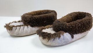 Mocassini pantofole donna in pelle scamosciata