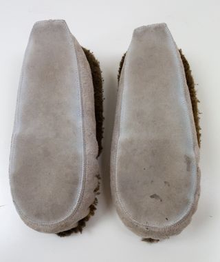 Mocassini pantofole donna in pelle scamosciata