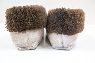 Mocassini pantofole donna in pelle scamosciata