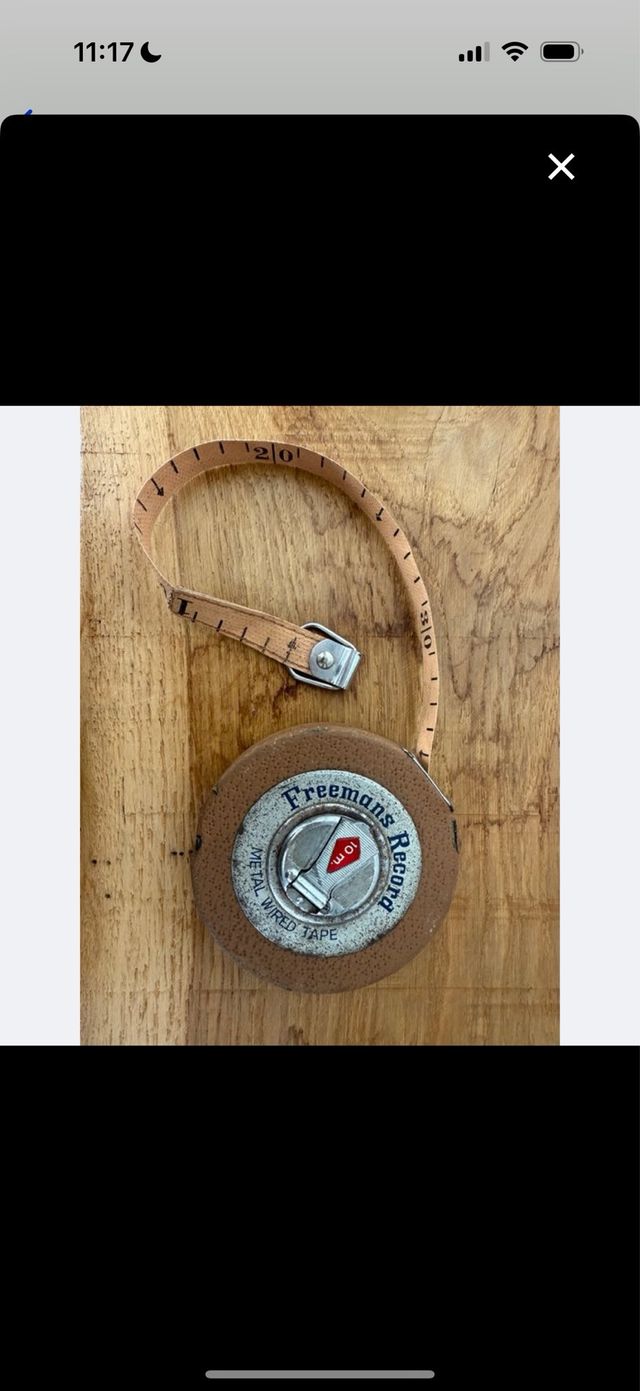 Cinta métrica antigua marca Freemans Record