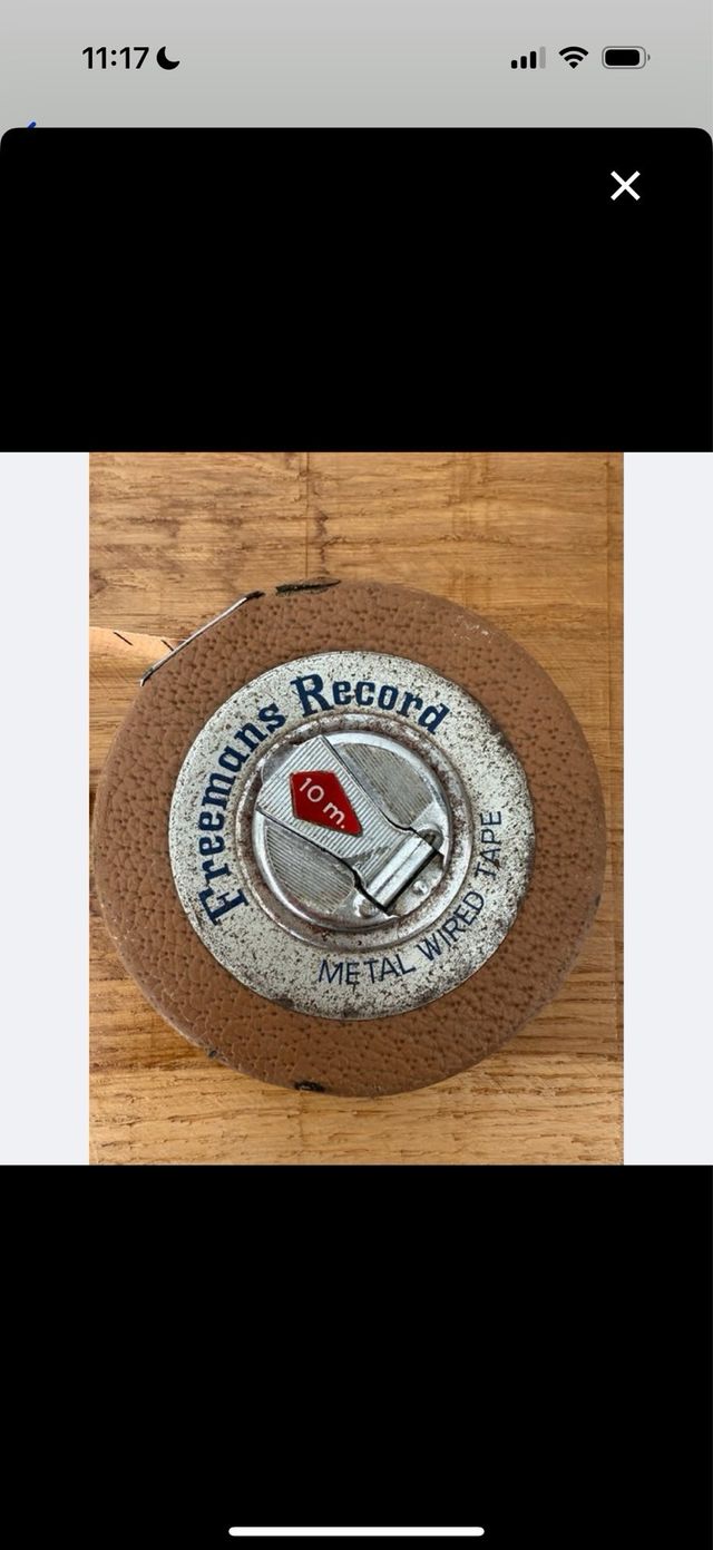 Cinta métrica antigua marca Freemans Record