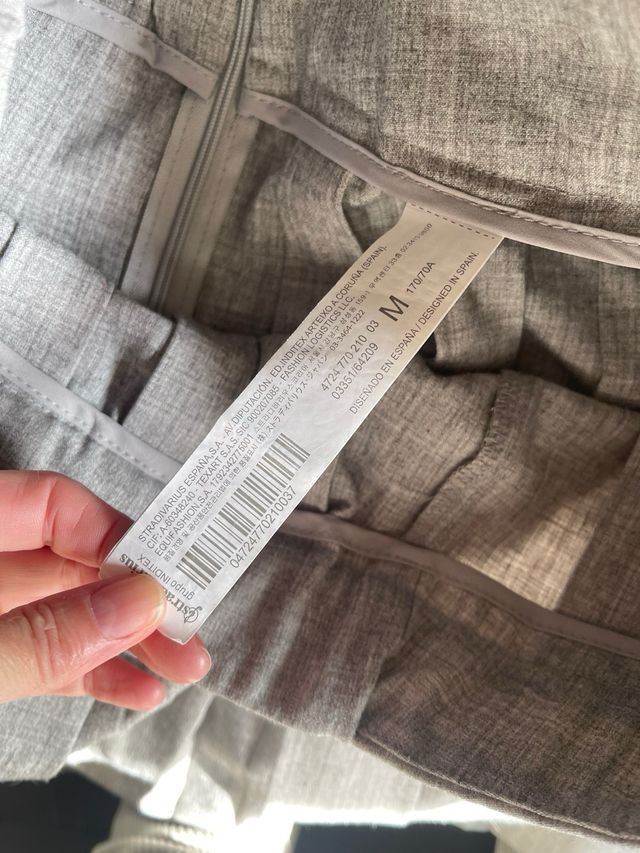 Minifalda de tablas gris nueva