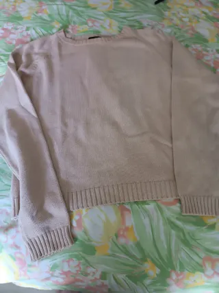 Jersey beige de punto fino