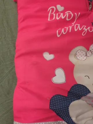 Saco para carrito bebé rosa oso Interbaby