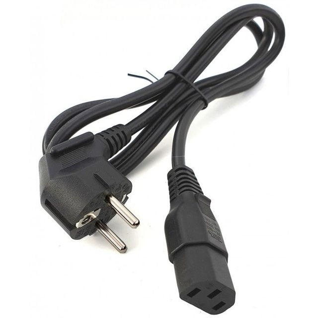 Cable de alimentación de 2 m negro max: 260V / 6A