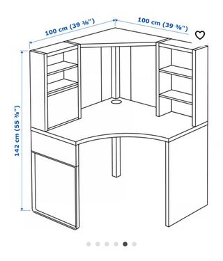 Escritorio Ikea blanco y gris