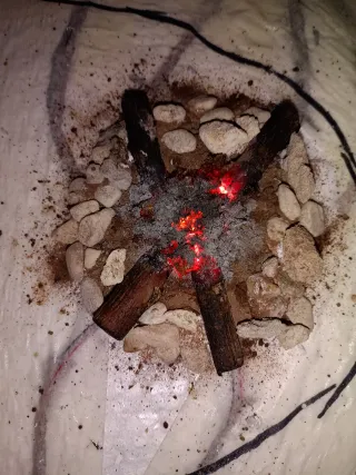 Leños para hogueras con LED de llama