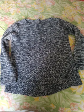 Jersey mezclilla azul y blanco