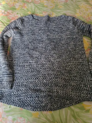 Jersey mezclilla azul y blanco