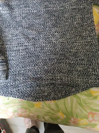 Jersey mezclilla azul y blanco