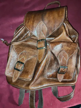 Mochila de cuero estilo vintage