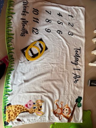 Coperta per neonati con disegni animali complimese