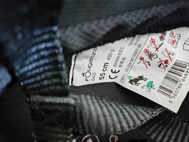 Casco de hípica negro talla 55 cm