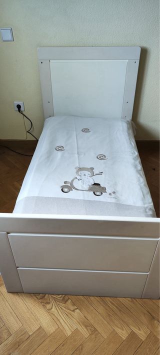 Cuna bebe convertible en cama