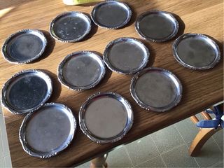 Set 10 Sottobicchieri INOXBECK Metallo Argento