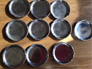 Set 10 Sottobicchieri INOXBECK Metallo Argento