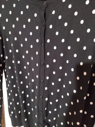 Cardigan Only pois nero e bianco