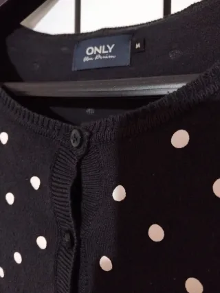 Cardigan Only pois nero e bianco