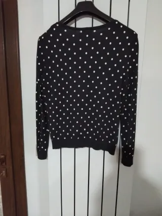 Cardigan Only pois nero e bianco