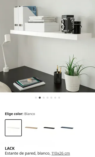 2 estanterías LACK de 110*26 cm