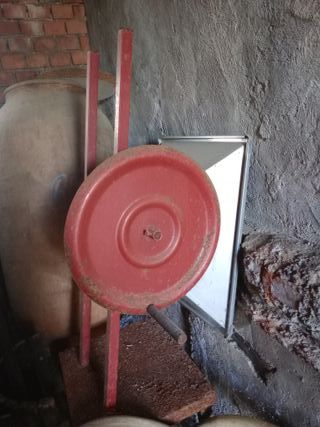 Prensa y trituradora para vino