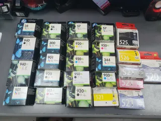 Lote de cartuchos Canon y HP Caducados