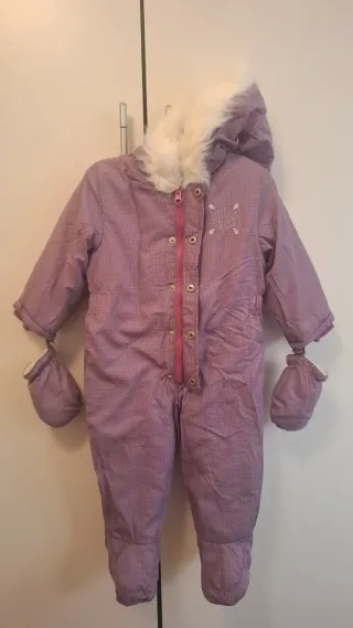 Buzo invierno morado talla 6-9 meses